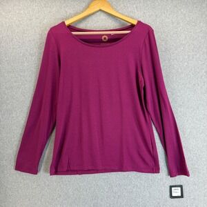 Amber Sun Long Sleeve‎ Top Nordstrom Berry Radiance Purple Shirt Size Large NWT